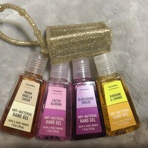 Bath & body works anti bacterial hand gel and holder